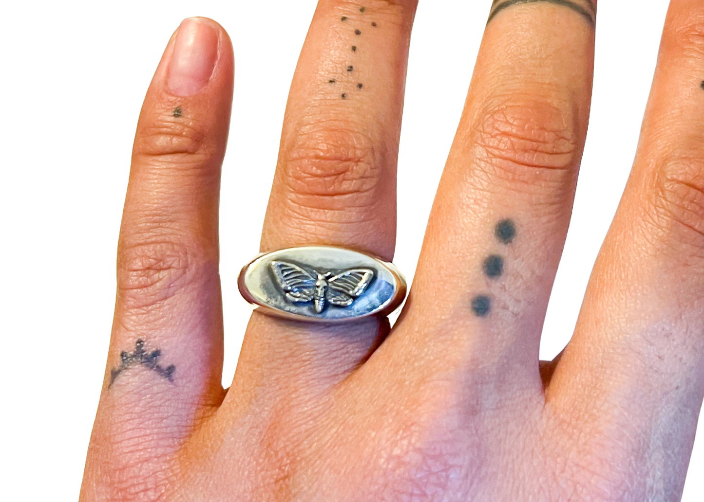 Death’s Head Moth Signet Ring - sz.7