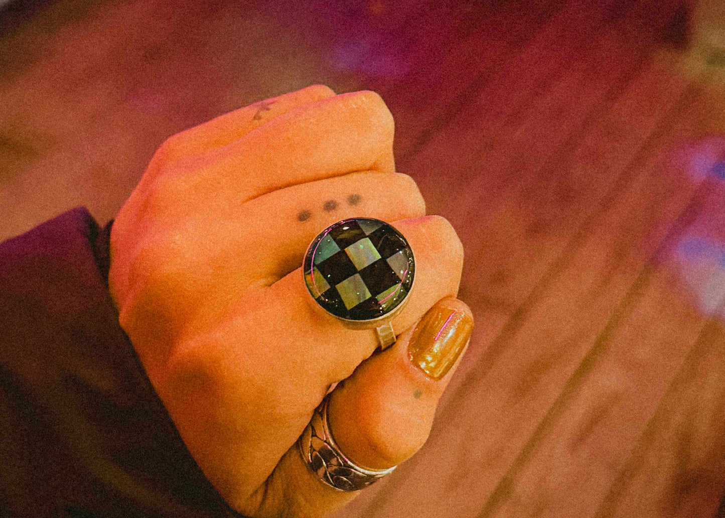 Checkered Ring - sz. 10.5