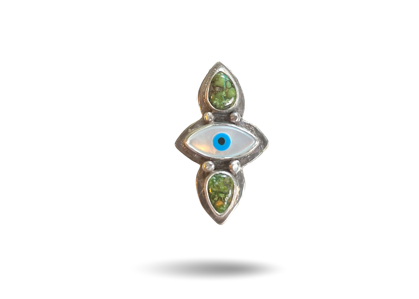 Turquoise Evil Eye Ring - sz. 6
