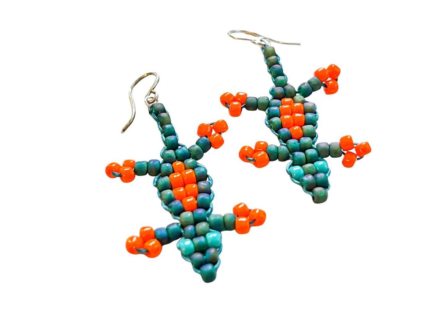Y2K Lizard Earrings in Blue
