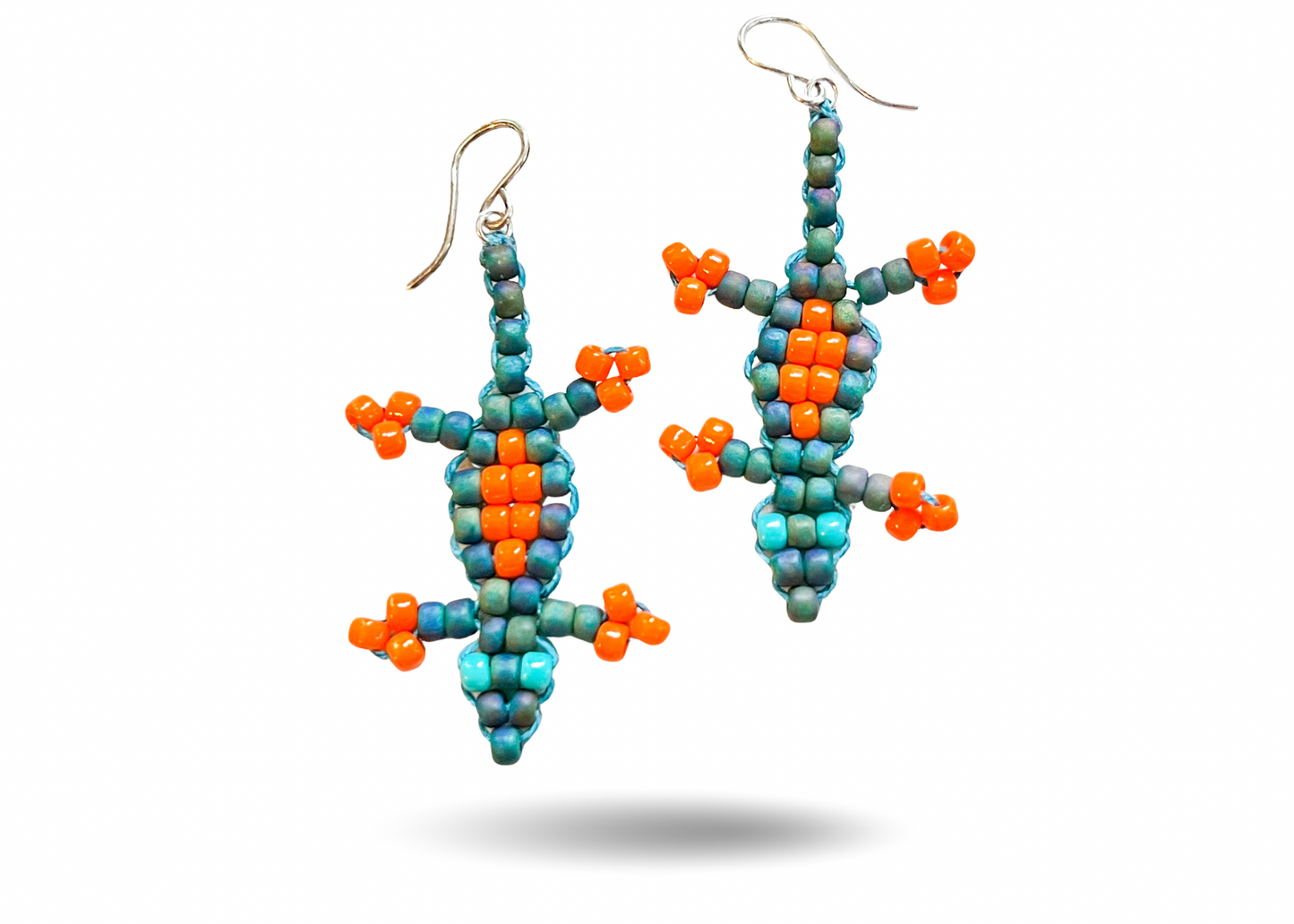 Y2K Lizard Earrings in Blue