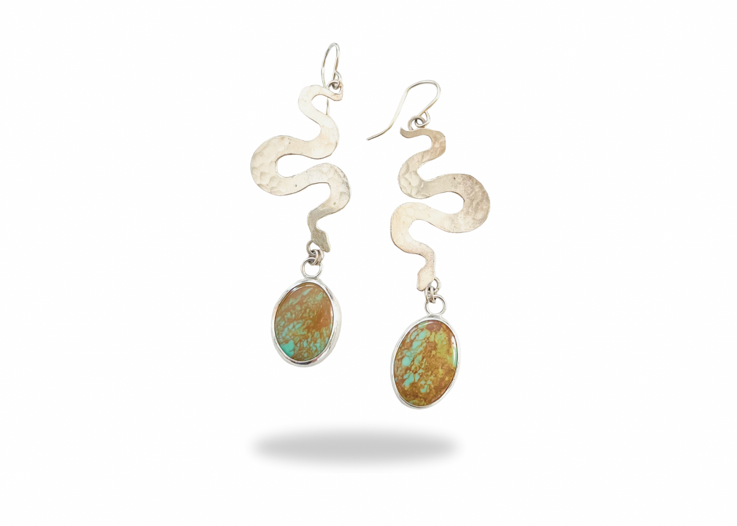 ManShan Silver Snake Earrings #1