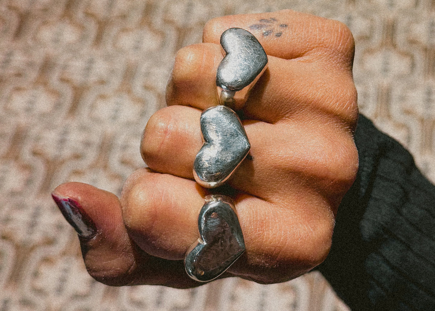 Silver Heart Ring - sz. 10