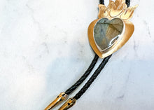 Load image into Gallery viewer, Labradorite Hearts on Fire Bolo Tie
