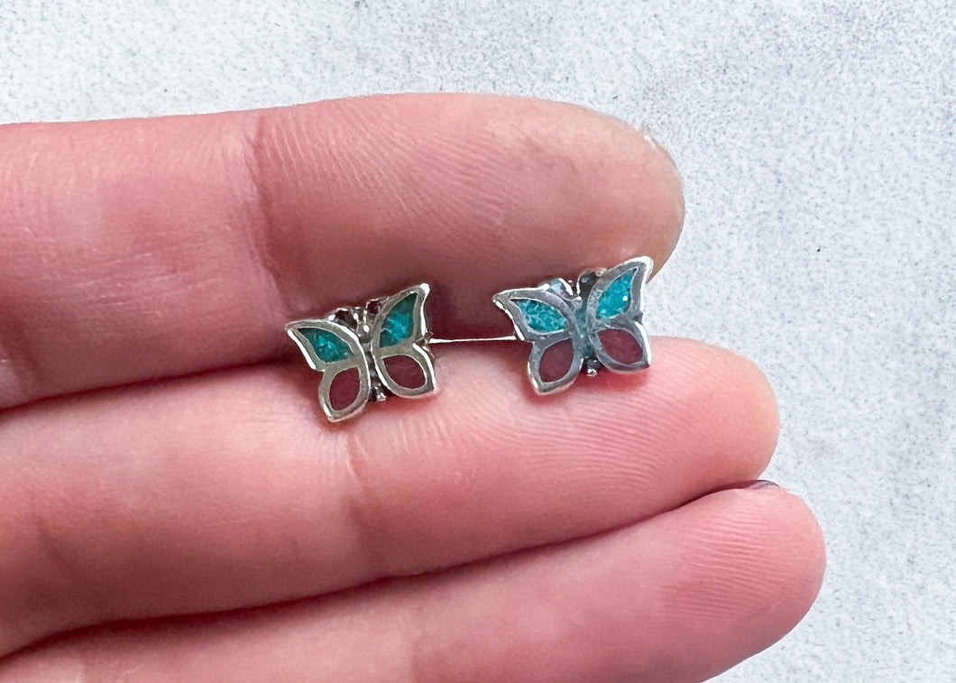 Inlay Butterfly Studs