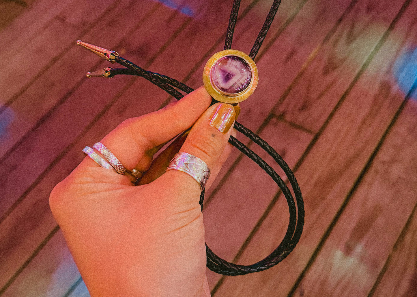 Amethyst Bolo Tie