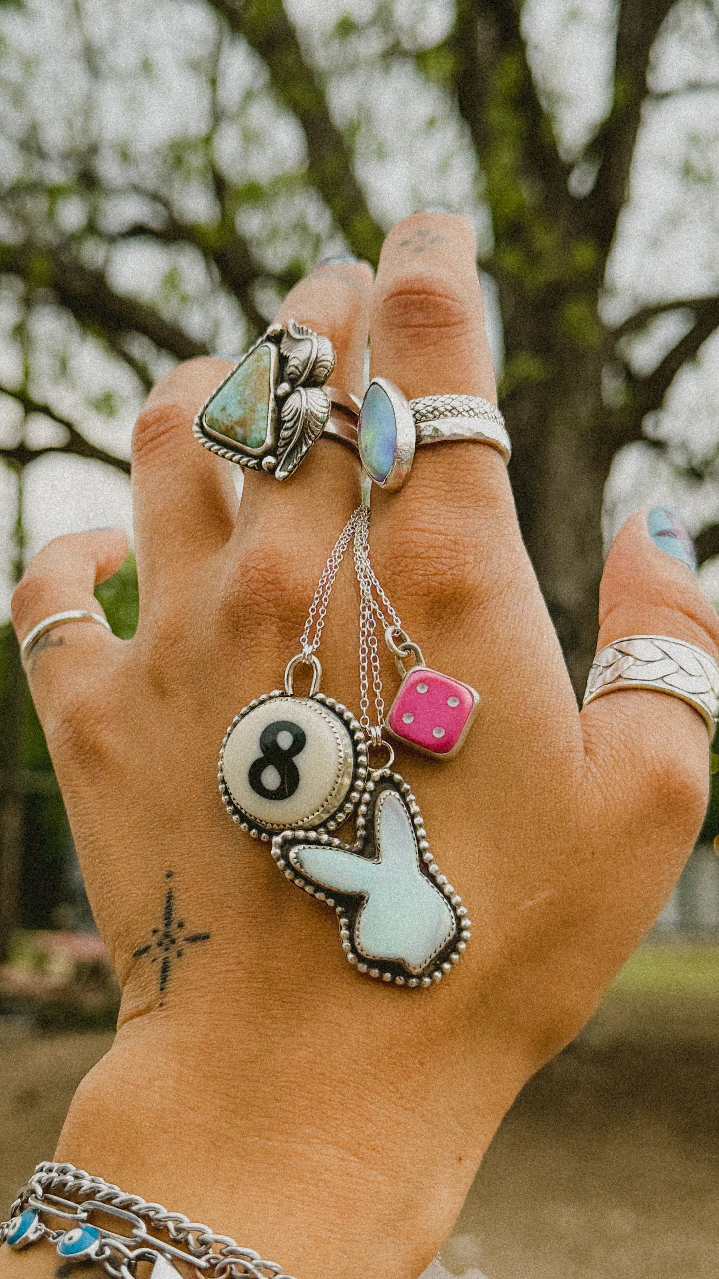 Aurora Opal Bunny Necklace