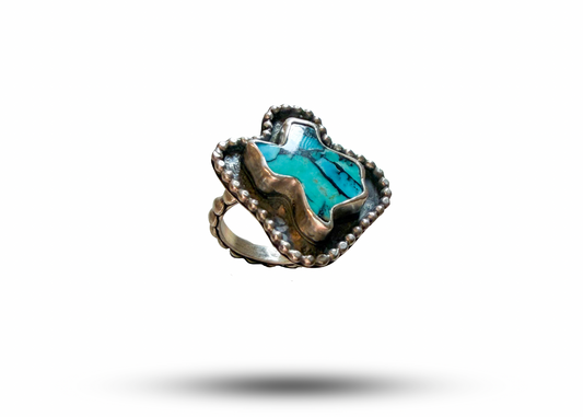 Turquoise Texas Ring - sz. 7.75