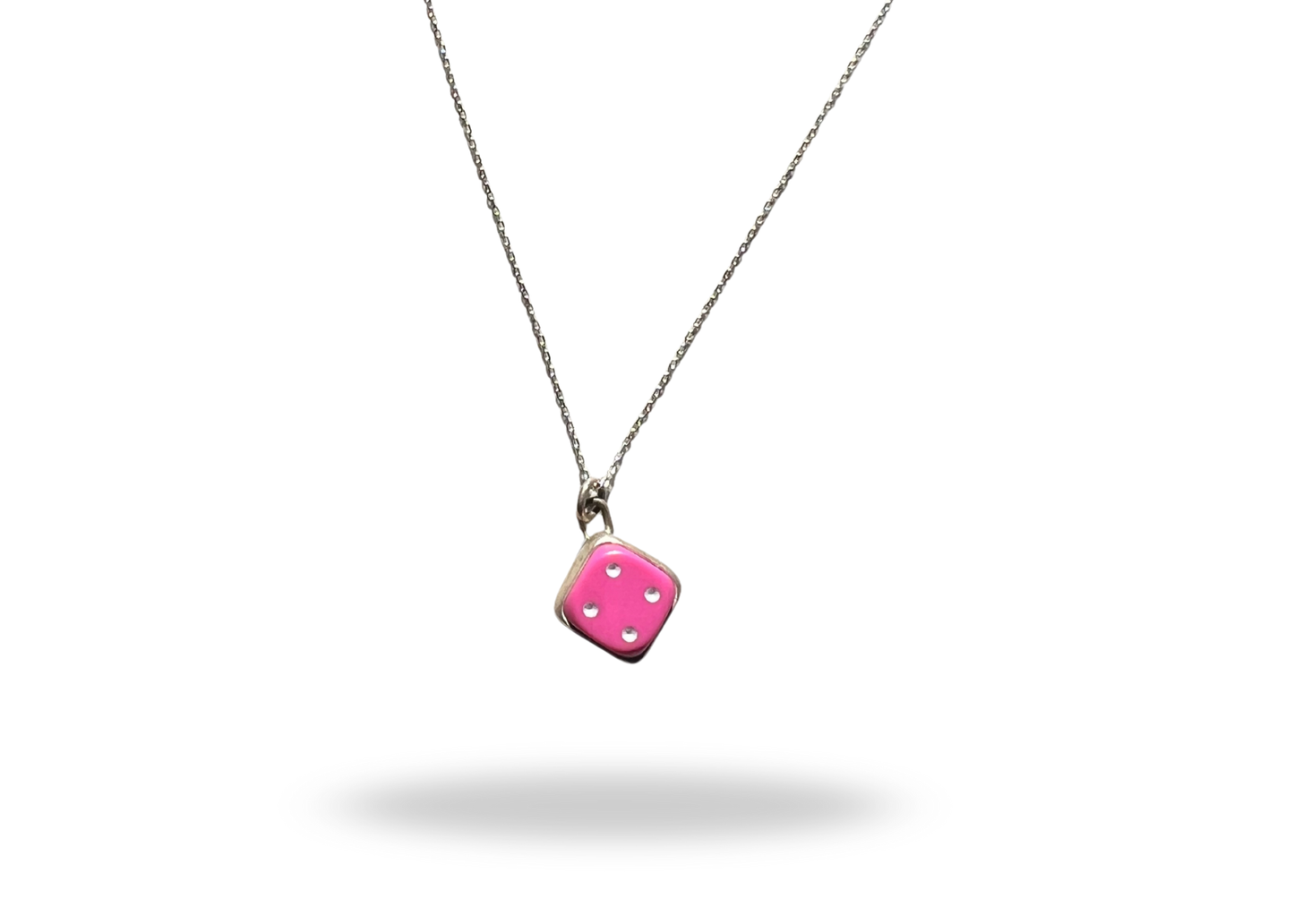Pink Dice Pendant