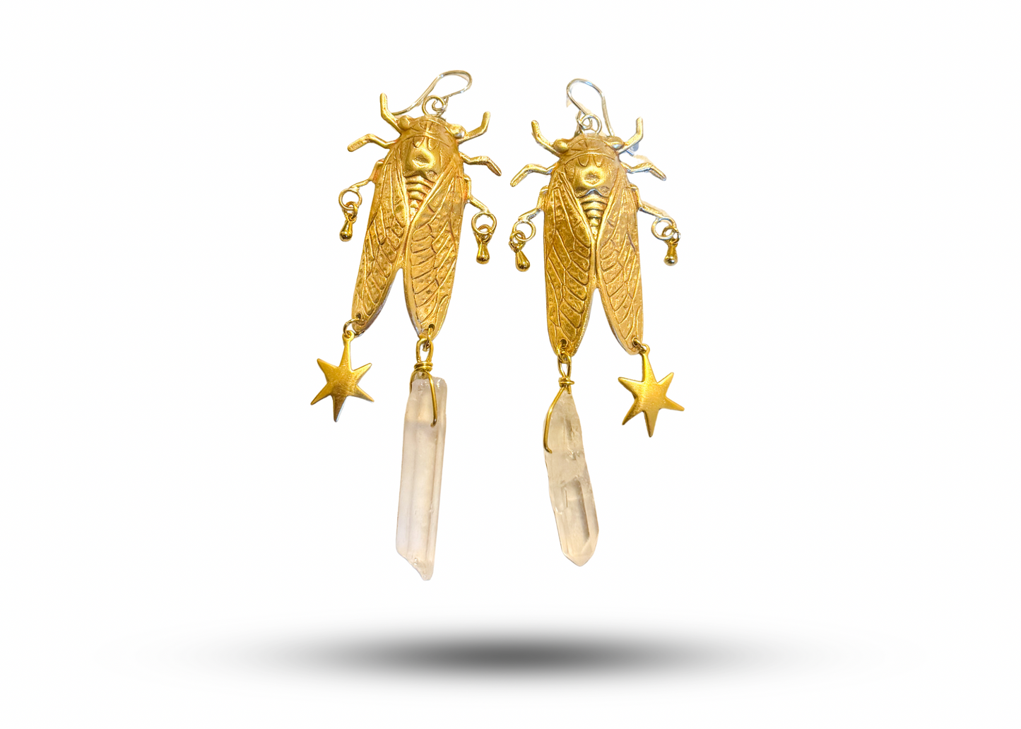 Crystal Cicada Earrings