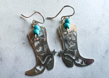 Load image into Gallery viewer, Petite Silver Two Step Earrings

