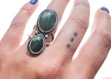 Load image into Gallery viewer, Double Jade Ring - sz. 6.5
