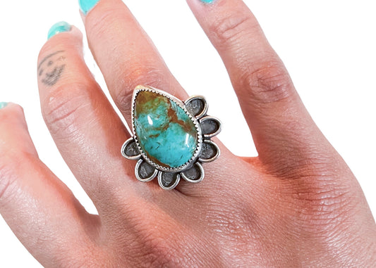 Fox Turquoise Ring - sz. 7