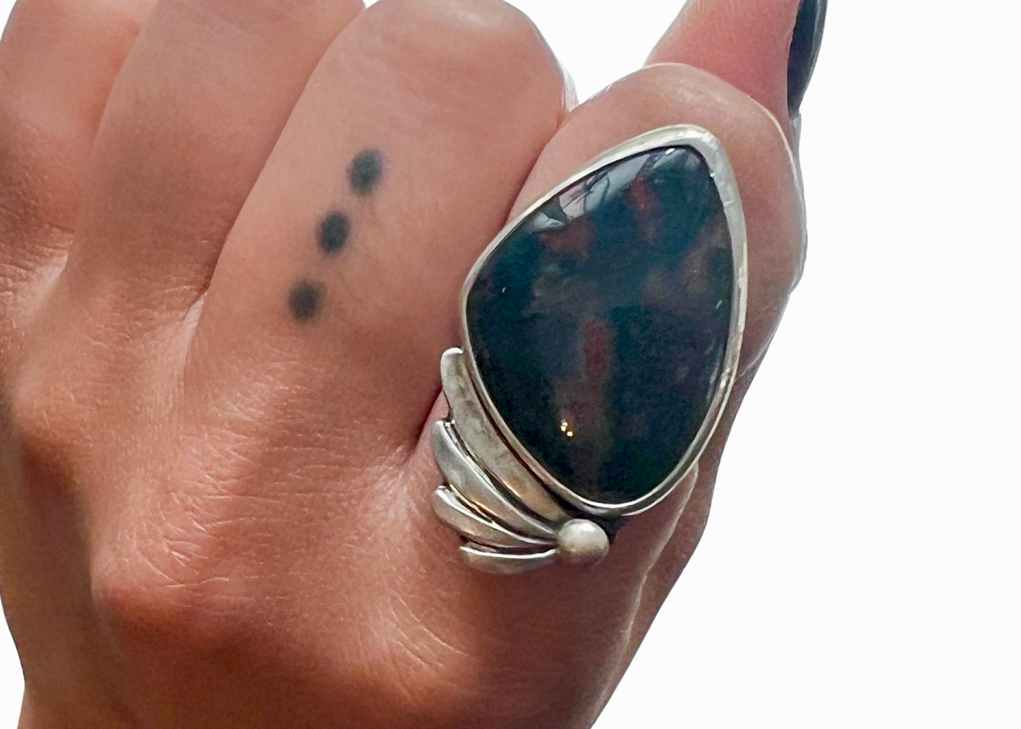 Bloodstone Ring - sz. 8