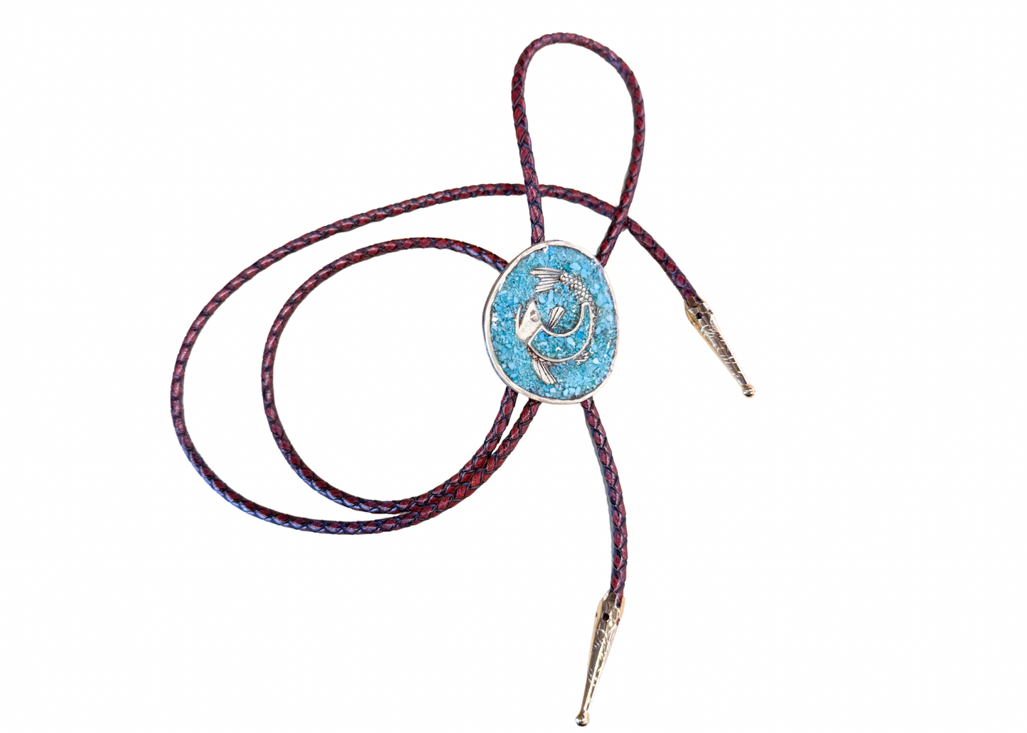 Turquoise Salmon Bolo Tie
