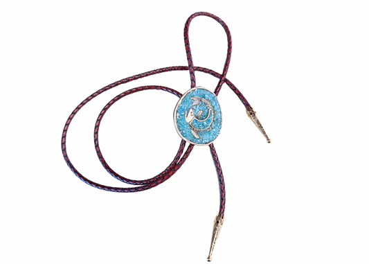 Turquoise Salmon Bolo Tie