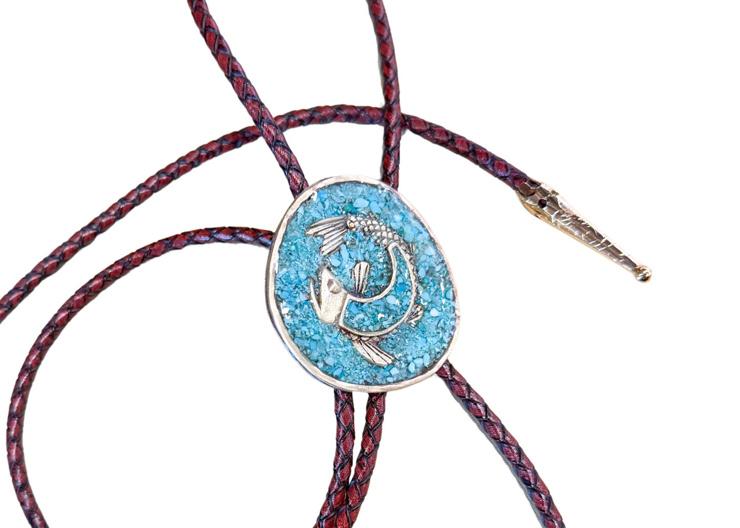 Turquoise Salmon Bolo Tie