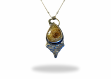 Load image into Gallery viewer, Ammonite Luna Moth Pendant
