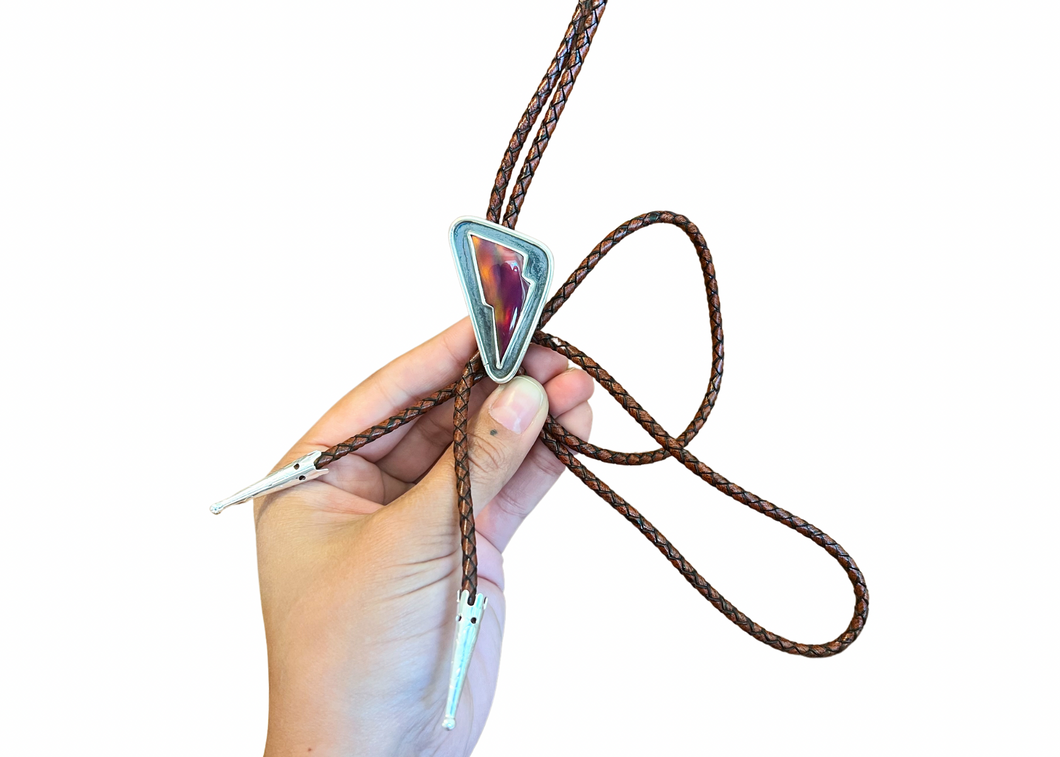 Aurora Opal Bolt Bolo Tie