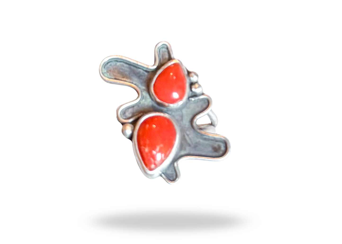 Coral Splat Ring - size 7