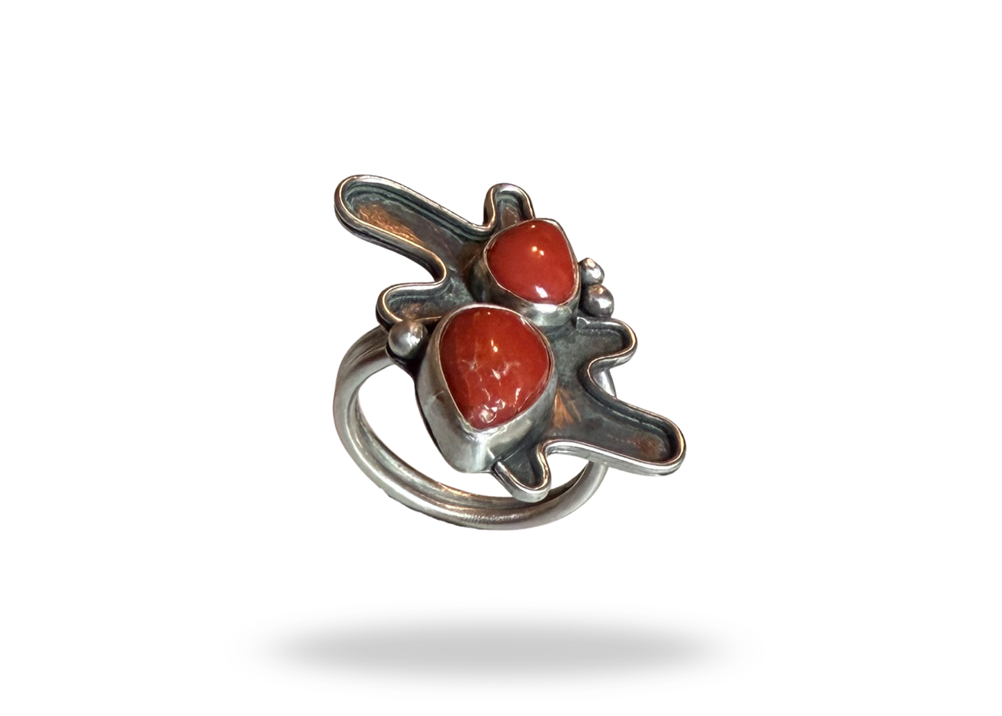 Coral Splat Ring - size 7