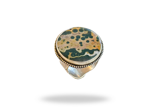 Ocean Jasper Ring - sz. 7.5
