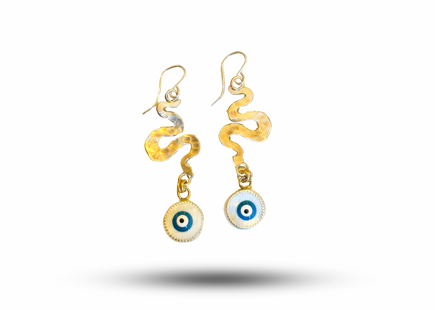 Evil Eye Snake Earrings
