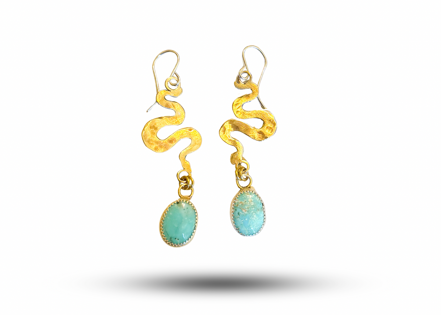 Turquoise Snake Earrings