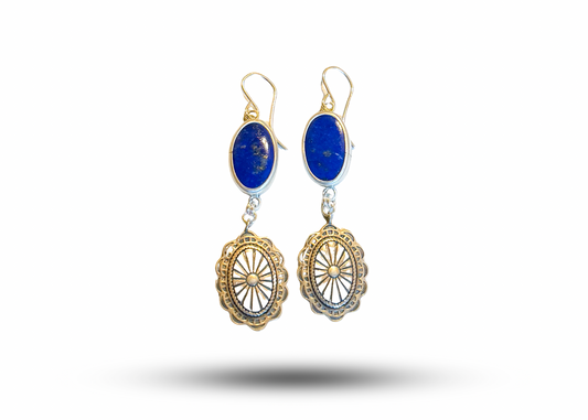 Lapis Concho Earrings