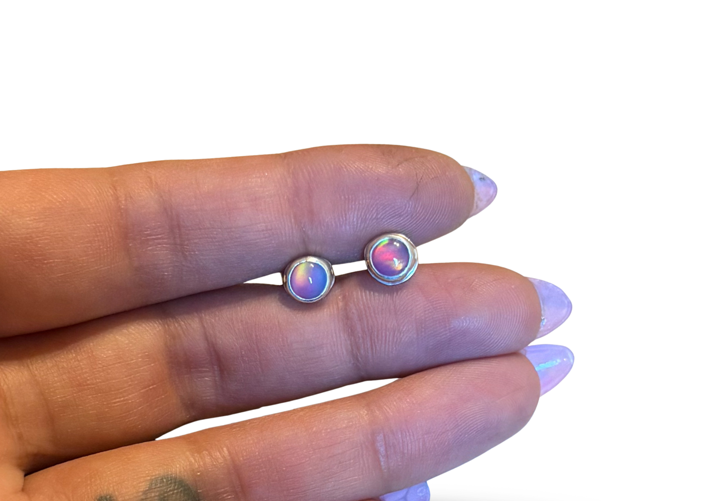 Aurora Opal Stud Earrings