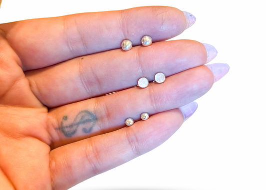 Moonstone Stud Earrings Set