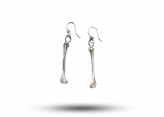 Silver Bones Earrings