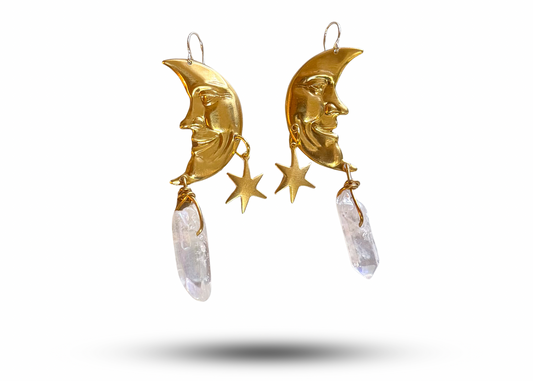Crystal Moon Earrings