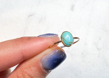 Load image into Gallery viewer, Gold Mini Turquoise Ring -sz.6
