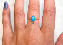 Load image into Gallery viewer, Gold Mini Turquoise Ring - sz.7
