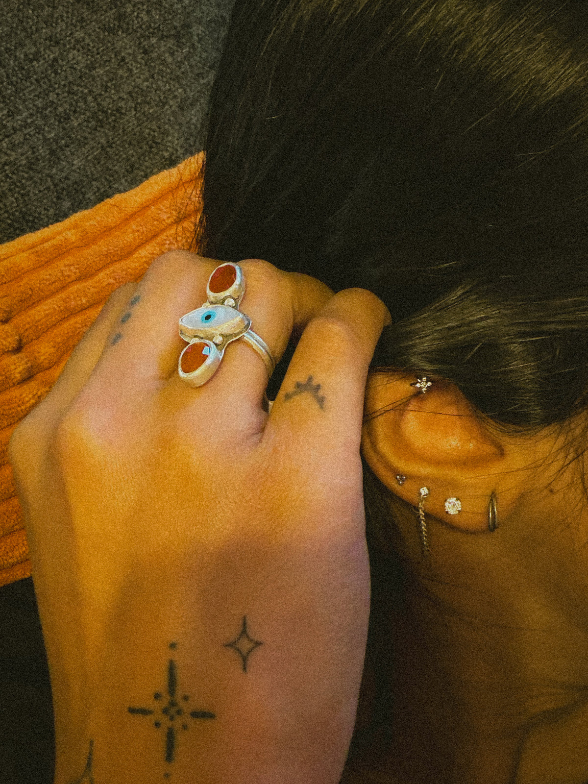 Evil Eye Ring - sz. 6.5
