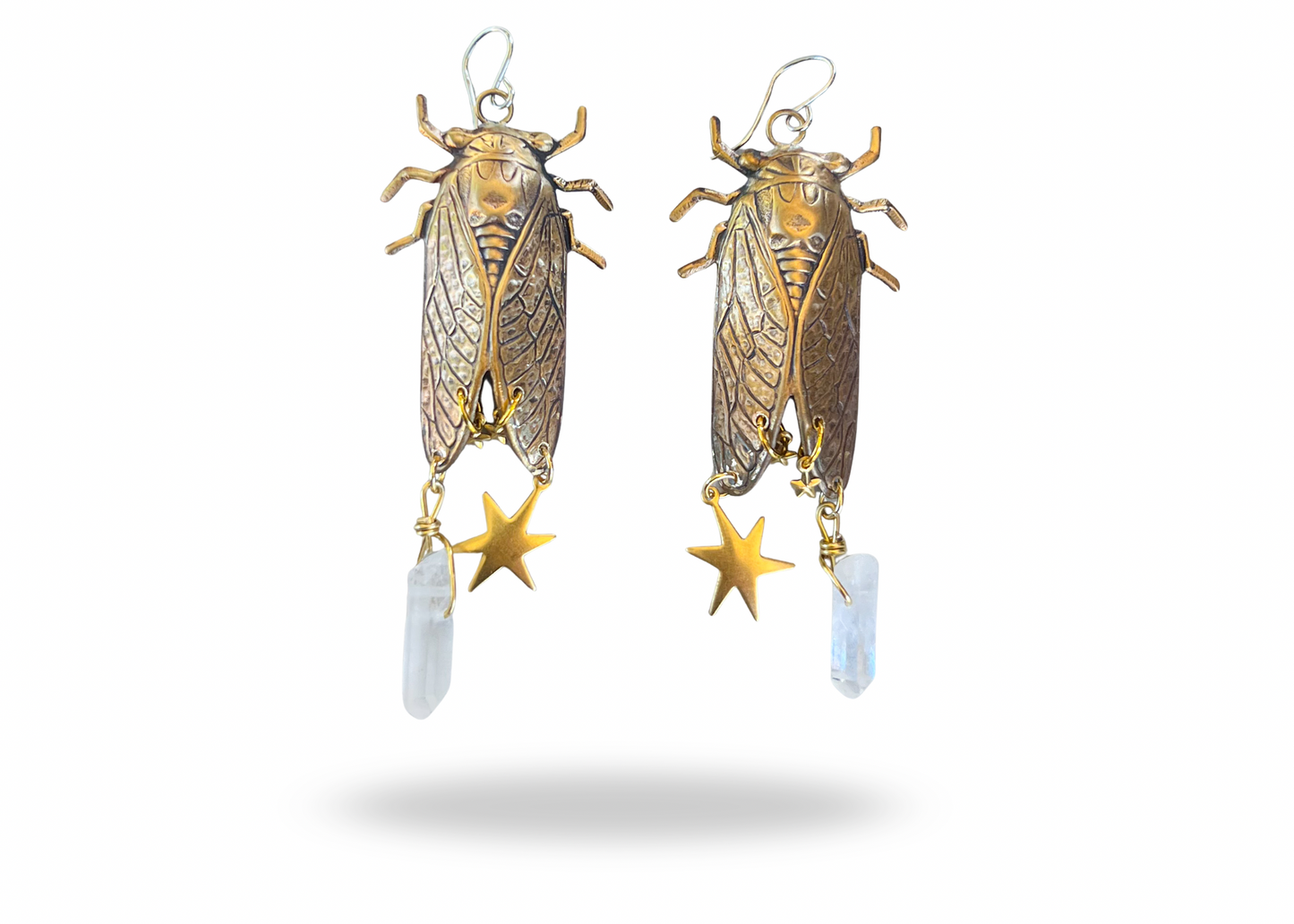 Crystal Cicada Earrings