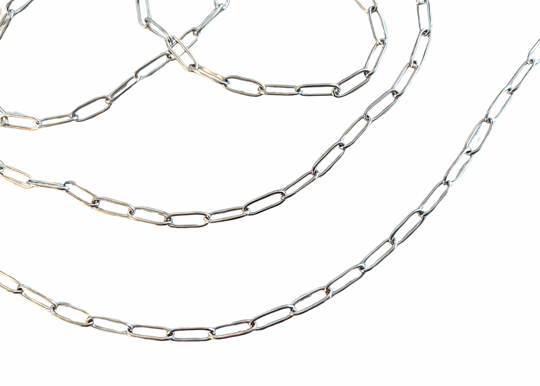 Silver Essential Paper Clip Chain