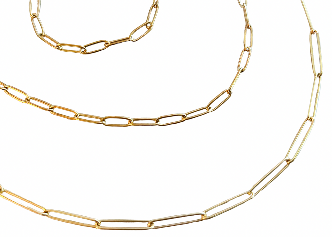 Gold Essential Paper Clip Chain