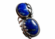 Load image into Gallery viewer, Lapis Lazuli Double Stone Ring - sz.5.5
