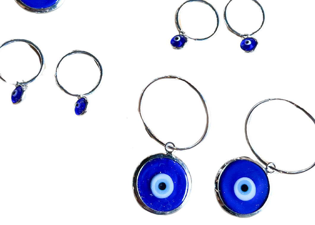 Evil Eye Hoops