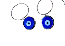 Load image into Gallery viewer, Evil Eye Hoops
