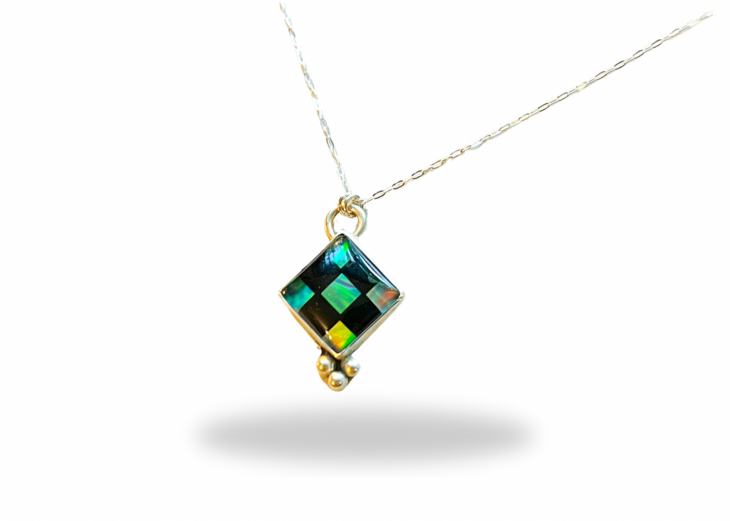 Aurora Opal Checked Necklace