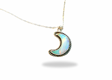 Load image into Gallery viewer, Aurora Opal Crescent Necklace
