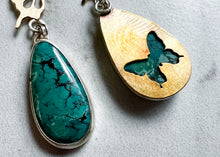 Load image into Gallery viewer, Hubei Turquoise Butterfly Earrings
