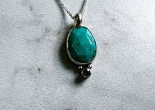 Load image into Gallery viewer, Turquoise &amp; Sapphire Pendant
