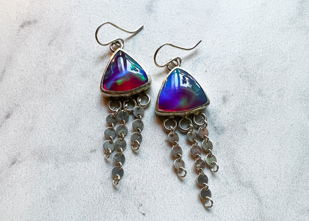 Aurora Opal Jellyfish Earrings