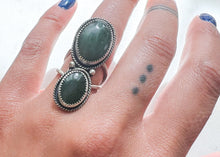 Load image into Gallery viewer, Double Jade Ring - sz. 6.5
