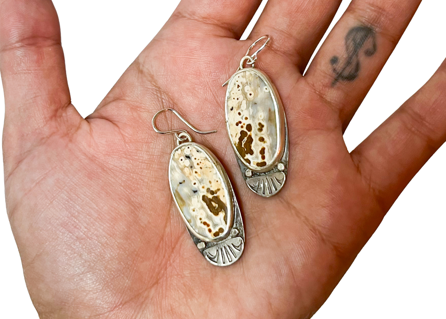 Ocean Jasper Burst Earrings