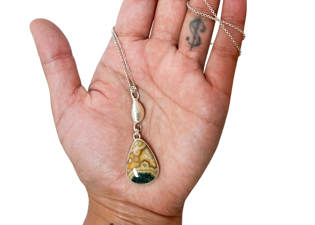 Ocean Jasper Drip Drop Pendant